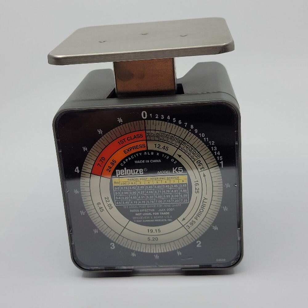 Pelouze Model K5 Weight Pounds Ounces Mechanical Postage Scale Letter Mail.